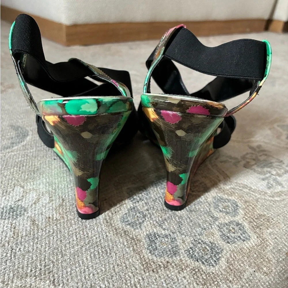 J.Renee Vibrant Floral Wedge Sandals